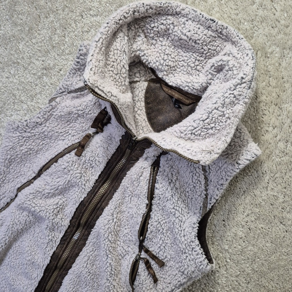 Kuhl Flight Vest Womens Small Beige Deep Pile Fleece Sherpa Full Zip Outdoor - Picture 2 of 11